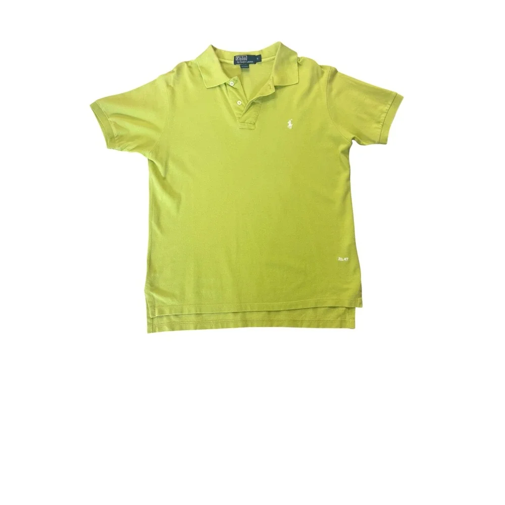 Vintage Y2k 2007 Polo Ralph‎ Lauren Lime Green Shirt S Preppy Casual Pony